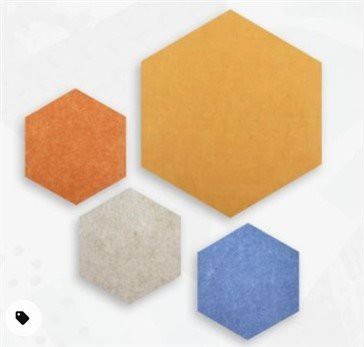 Hexagon Polyester Acoustic Wall Panel