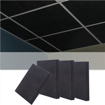 Black Color Fiberglass Acoustic Celling Tile 600x600mm 600x1200mm