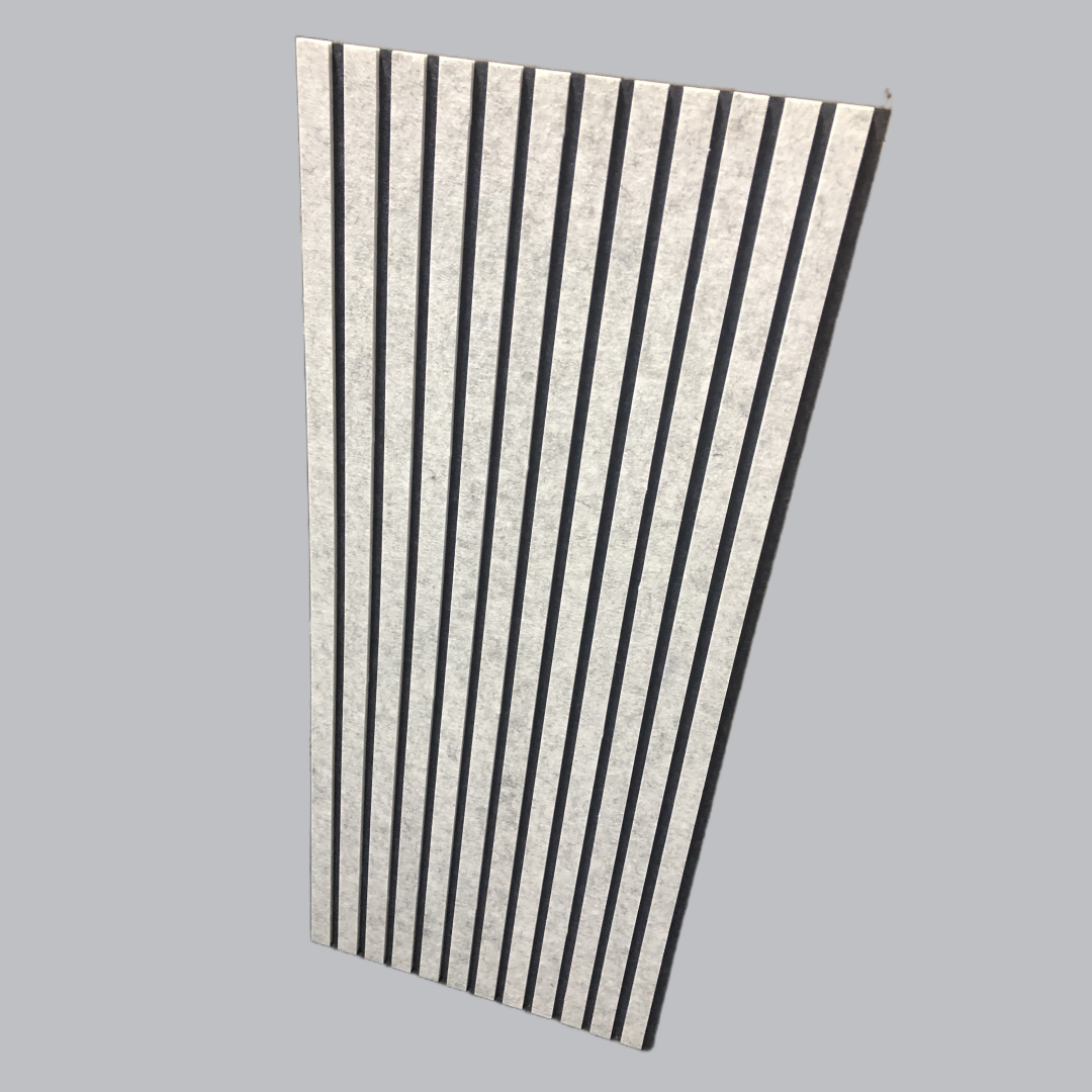 100% Double Layers Slatted Polyester Fiber Veneer Acoustic Panel